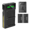 GVM-VM-F970 6600mAh Li-ion Batteries with Dual Charger and V-Mount Adapter