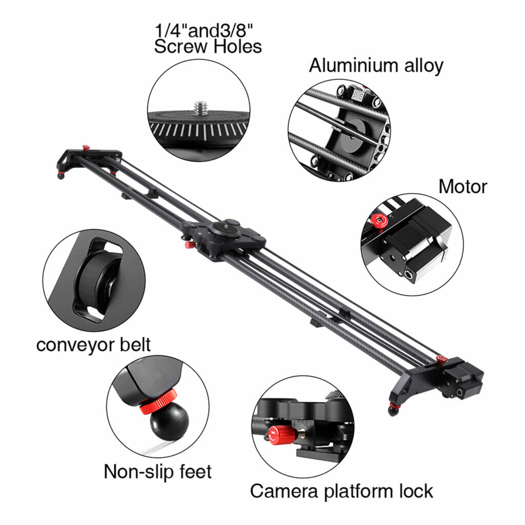 GVM GR-120QD Video Carbon Fiber Motorized Camera Slider 32