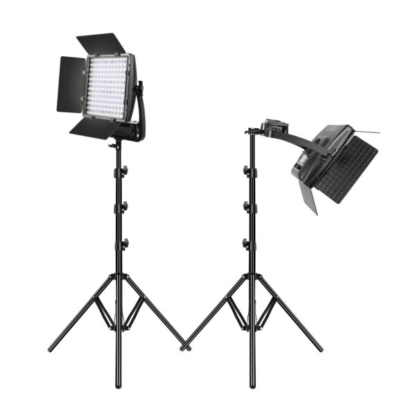 GVM-LT100S 100W High Power Bi-Color Lens Light beads Video Lighting Kit 2-Light-Kit - Image 4