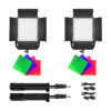 GVM-LT100S 100W High Power Bi-Color Lens Light beads Video Lighting Kit 2-Light-Kit - Image 7