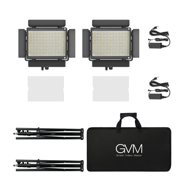 GVM-1000D 45W Bi-Color & RGB 2-Video-Light-Kit - Image 6