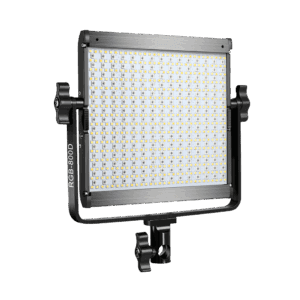 A professional square LED video light panel for photography and video