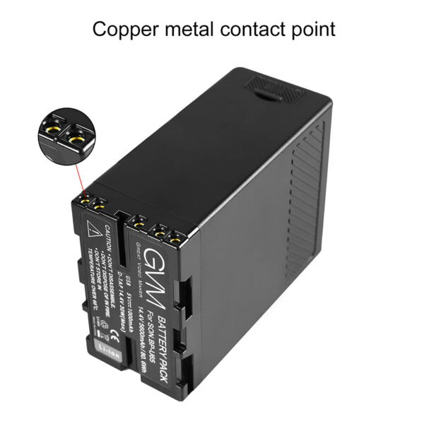 GVM BP-U65 5600mAh Battery with Charger for Sony PMW / PXW Series Cameras - Image 8