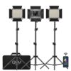 GVM-850D 40W High Beam Bi-Color and High Power RGB Video Lighting Kit 3-Video-Light-Kit