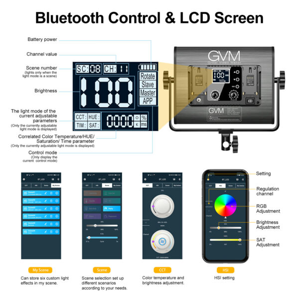 GVM 680RS 50W RGB LED Studio Video Light - Image 5