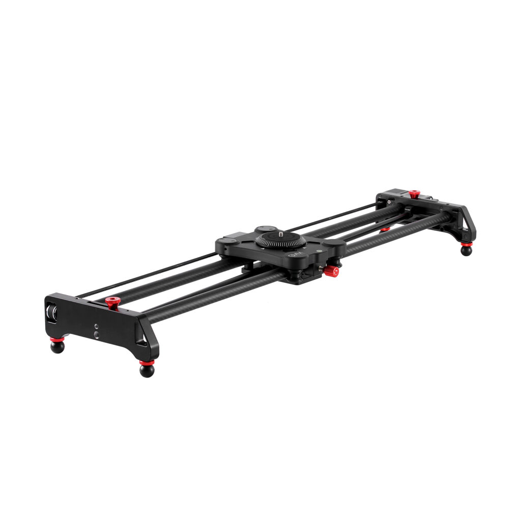 GVM GR-80QD motorized camera slider, for cinematic shots used with professional studio lights.