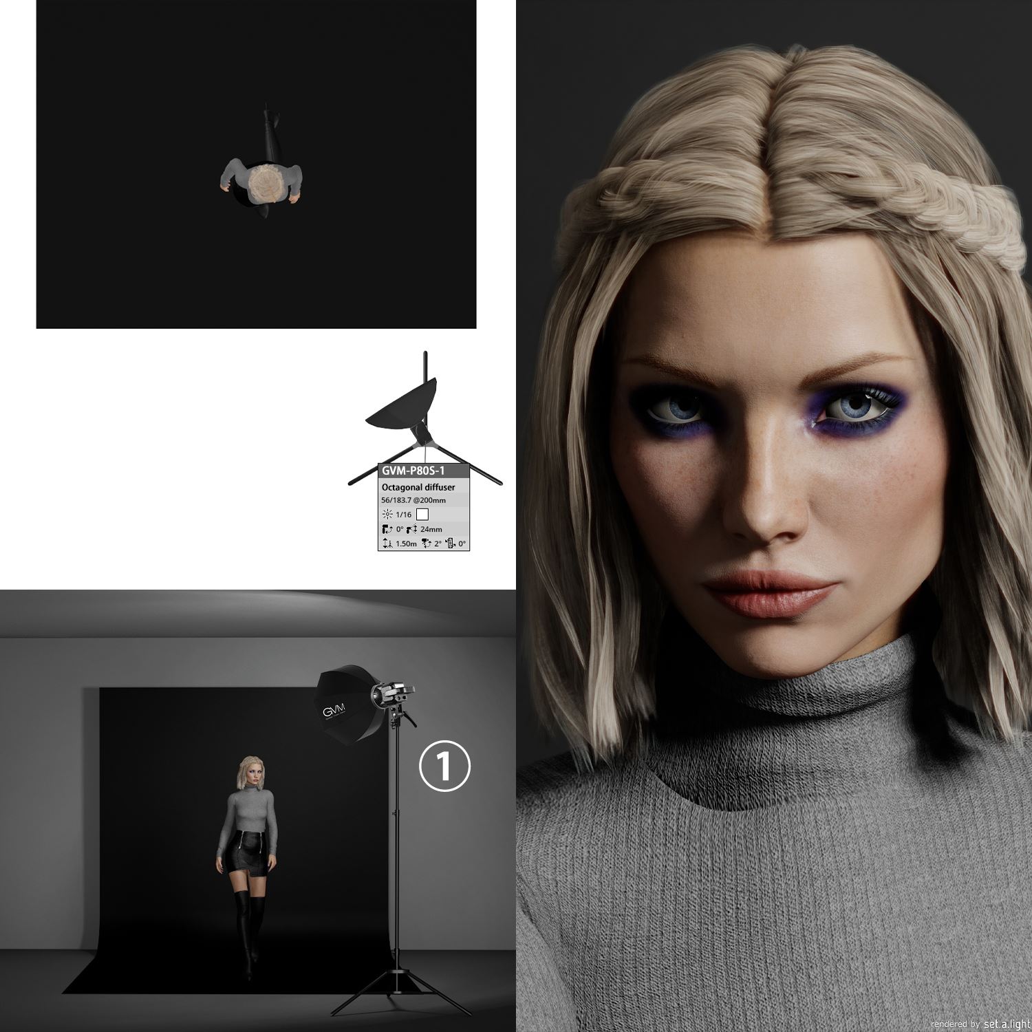 GVM Professional RGB Soft Lighting Kit MasterSlave Mode 800D RGB