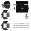 GVM Professional RGB Soft Lighting Kit Master-Slave Mode 800D RGB Light+80W Spotlight - Image 10