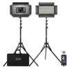 GVM-1500D 75W Powerful Bi-color and RGB Video Panel Light 2-Light-Kit