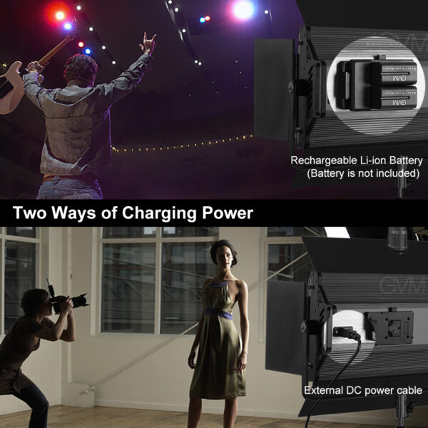 GVM 110W RGB Powerful Bi-color and RGB Video Panel Light - Image 6