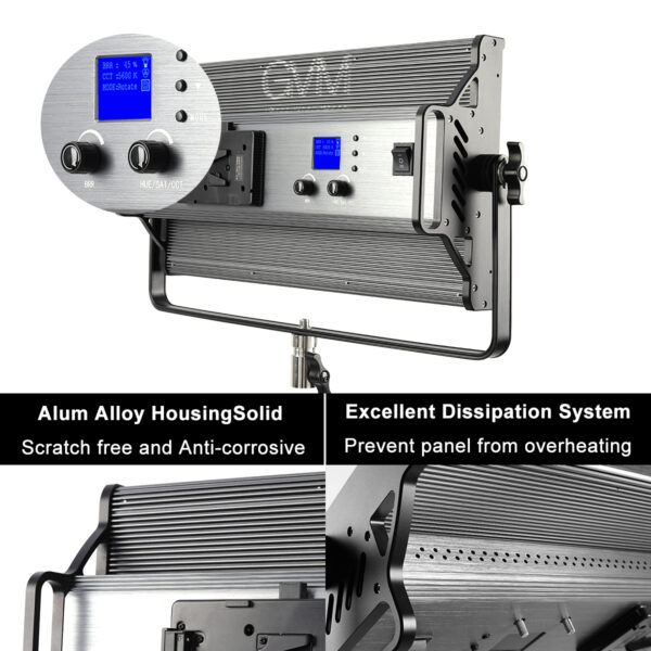 GVM 110W RGB Powerful Bi-color and RGB Video Panel Light - Image 3
