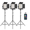 GVM LED-1200 65W Powerful Bi-color Video Panel Light Kit 3Pcs - Image 2