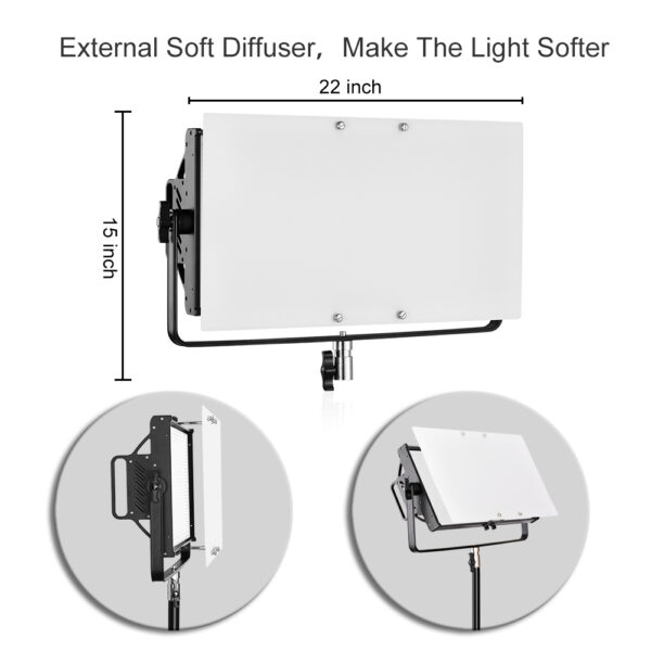 GVM 110W RGB Powerful Bi-color and RGB Video Panel Light - Image 4