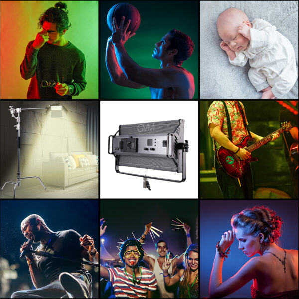 GVM 110W RGB Powerful Bi-color and RGB Video Panel Light - Image 5