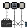 GVM LED-1200 65W Powerful Bi-color Video Panel Light Kit 3Pcs