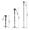 GVM G169 CARBON FIBER 4-Section Monopod with Video Fluid Head - Image 5