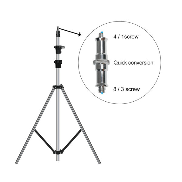GVM 280-Z Stainless Steel Light Stand (9.2') - Image 3
