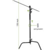 GVM C320 Turtle Base C-Stand & Grip Arm Kit (10.5', Black) - Image 9