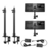 GVM On-Camera Bi-color LED Video Light 2-Light Kit with Bluetooth App Control & Power Supplies - Image 3