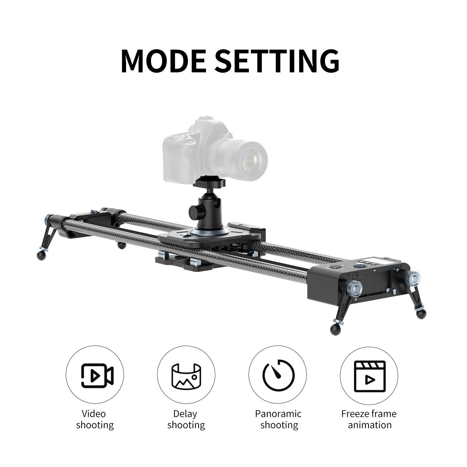 GVM Professional Brushless 2 Axis Carbon Fiber Motorized Camera Slider