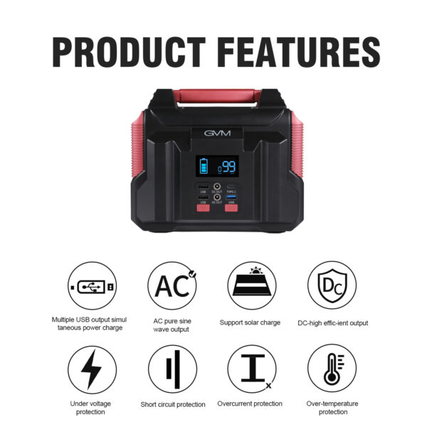 GVM H300W Portable Power Station - Image 4