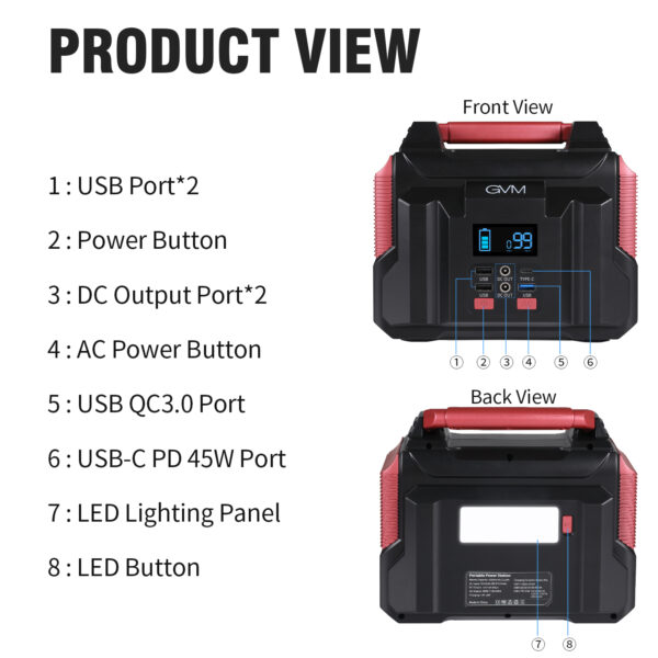 GVM H300W Portable Power Station - Image 5
