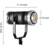 GVM-ST200R 200W Led Video Light RGB+Bi-Color Double Sided Daylight Balanced COB Light - Image 6
