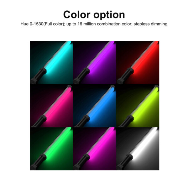 GVM RGB Handheld LED Video Light Wand Stick Photography Light, Built-in Rechargable Battery,OLED Display Photography Studio Lighting - Image 9