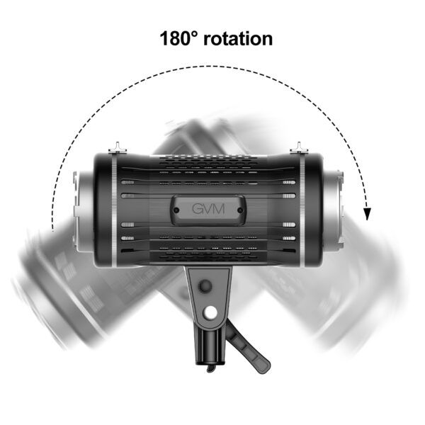 GVM-ST100R 100W Led Video Light RGB+Bi-Color Double Sided Daylight Balanced COB Light 77600 lux/0.5m CRI97+ 12 Built-in Lighting Effects App Control 2700K-7500K Photography Lighting - Image 10