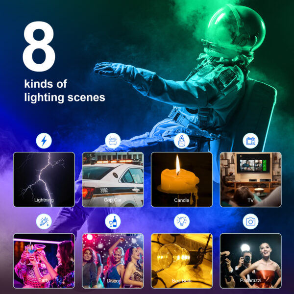 GVM RGB20W On-Camera RGB & Bi-color LED Video Light 2-Light Kit Set with Bluetooth App Control & Power Supplies - Image 2