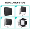 GVM Gvm 4-Way Barndoors For Yu300R Led Lights Panel - Image 6