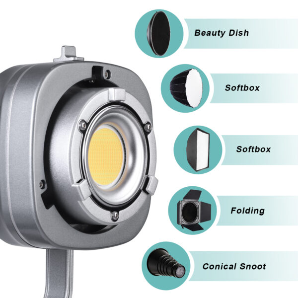 GVM PR150D 150W High Power LED Monolight Bi-Color Studio Lighting Kit with Softbox - Image 6