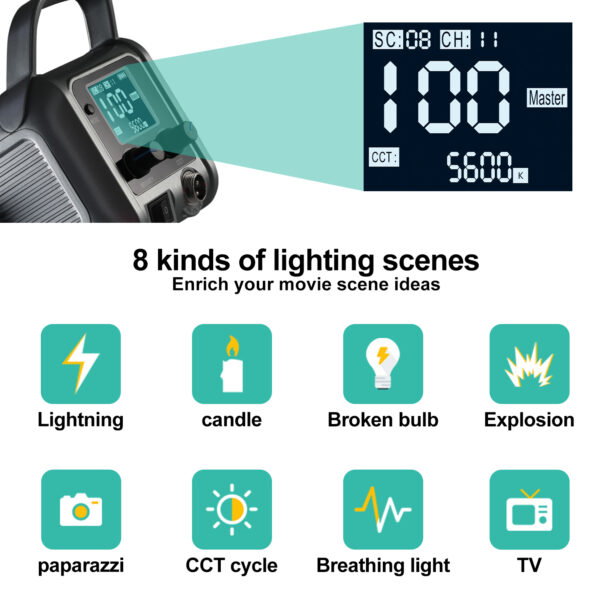GVM PR150D 150W High Power LED Monolight Bi-Color Studio Lighting Kit with Softbox - Image 4