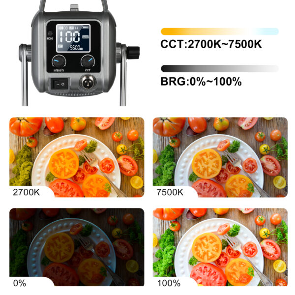 GVM PR150D 150W High Power LED Monolight Bi-Color Studio Lighting Kit with Softbox - Image 3