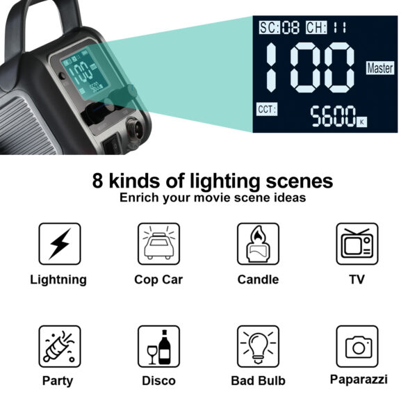 GVM PR150R 150W High Power LED Monolight Bi-Color & RGB Studio Lighting Kit with Softbox - Image 5
