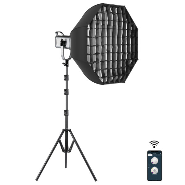 GVM PR150D 150W High Power LED Monolight Bi-Color Studio Lighting Kit with Softbox - Image 2