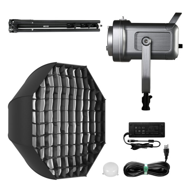 GVM PR150R 150W High Power LED Monolight Bi-Color & RGB Studio Lighting Kit with Softbox - Image 3