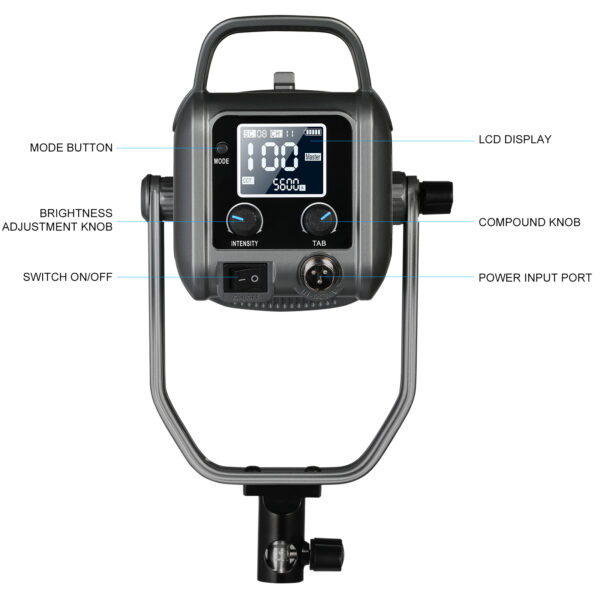 GVM PR150R 150W High Power LED Monolight Bi-Color & RGB Studio Lighting Kit with Softbox - Image 12