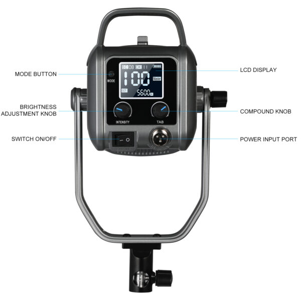 GVM PR150R 150W High Power LED Monolight Bi-Color & RGB Studio Lighting Kit with Lantern Softbox - Image 13