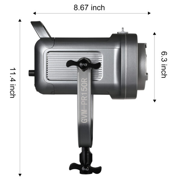 GVM PR150R 150W High Power LED Monolight Bi-Color & RGB Studio Lighting Kit with Softbox - Image 11