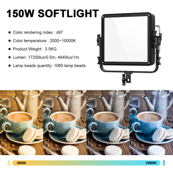 GVM YU150R PRO Led Video Lights Panel Rgb And Bi-Color Studio Light - Image 8