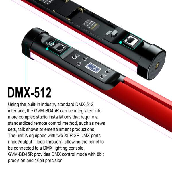 GVM BD45R RGB & Bi-color Colorful stick Tube Light - Image 11
