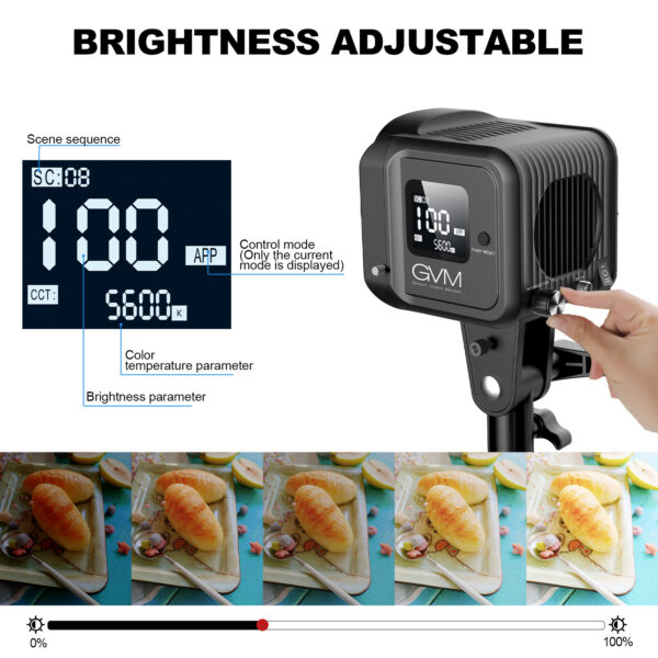 GVM SD80D 80w Bi-Color Spotlight Daylight 3 kits - Image 8