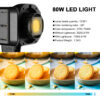 GVM SD80D 80w Bi-Color Spotlight Daylight 3 kits - Image 6