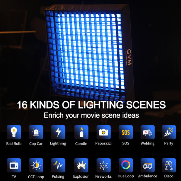 GVM B200C 200W RGB&Bi-Color  Flexible LED Light - Image 4