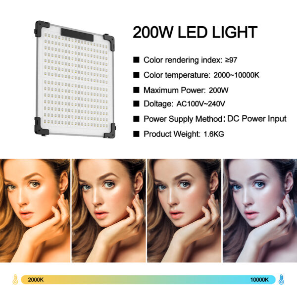 GVM B200C 200W RGB&Bi-Color  Flexible LED Light - Image 12