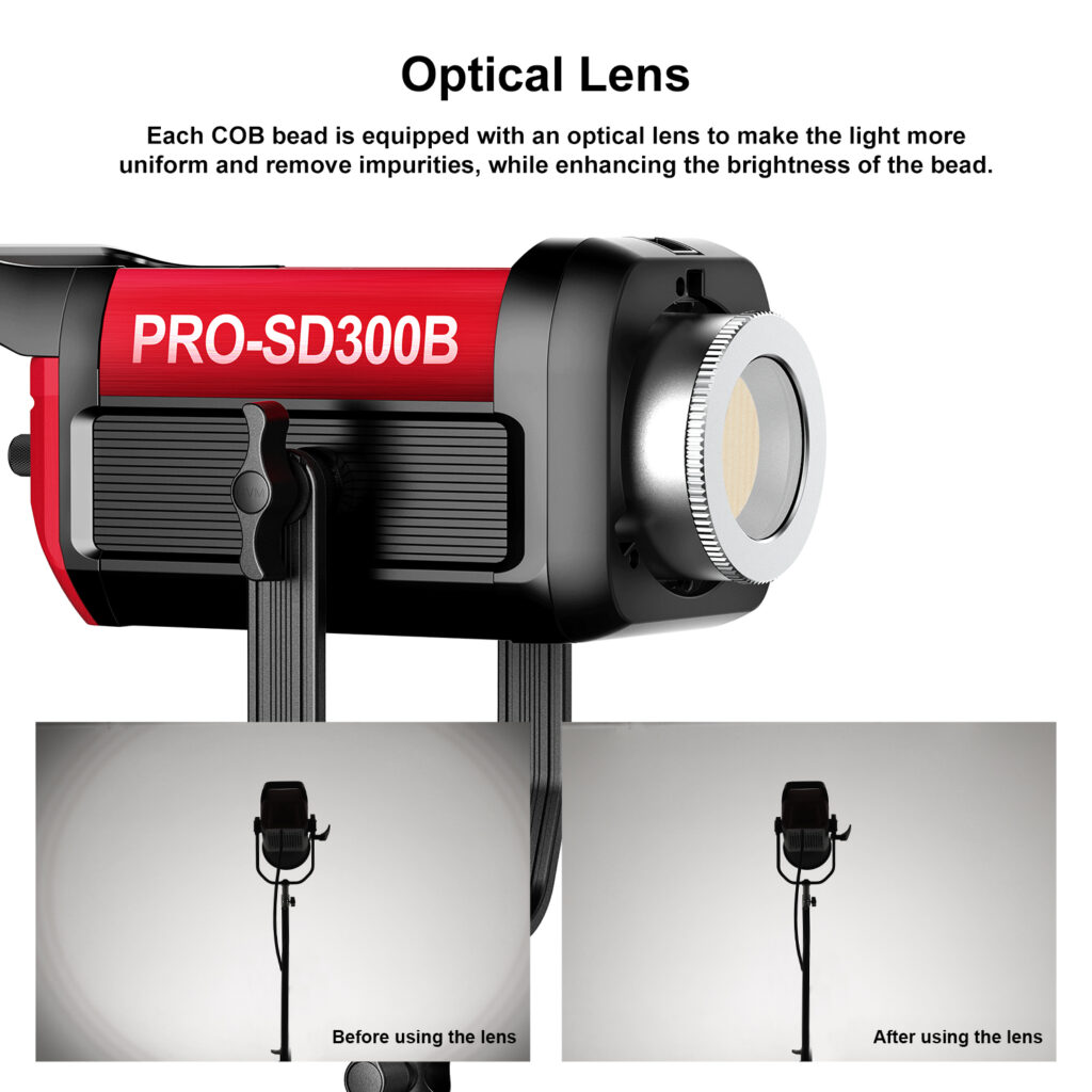 GVM PROSD300B 300W BiColor Monolight(Vmount & Mesh Bluetooth) GVM