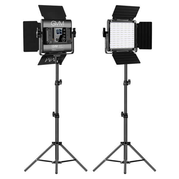 GVM 800D-Ⅰ40W Bi-color and RGB  WIFI connection Panel Light  Set of 2 lights