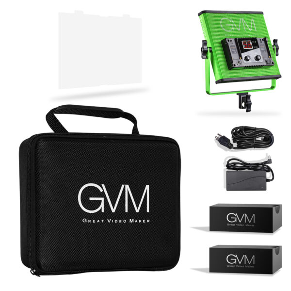 GVM-520LS-G 30W High Beam High Brightness Bi-Color LED VIdeo Soft Light Green (No Four-Way Barndoor） - Image 6