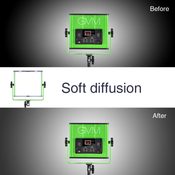 GVM-520LS-G 30W High Beam High Brightness Bi-Color LED VIdeo Soft Light Green (No Four-Way Barndoor） - Image 9